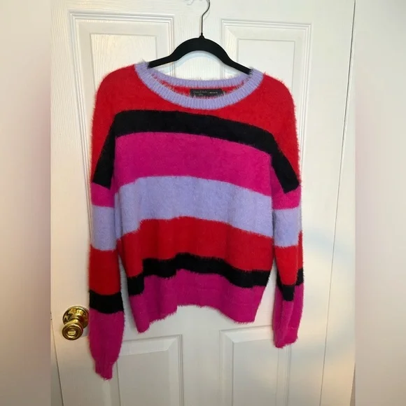 House of Harlow 1960 x REVOLVE Koons Sweater – Size L | Red, Hot Pink & Purple - Picture 3 of 10